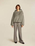 Laya - Vrouwen Oversized Capuchon Faux Fur Jas