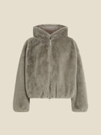 Laya - Vrouwen Oversized Capuchon Faux Fur Jas