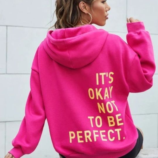 Marybeth - Dames Hoodie met Inspirerende Gouden Tekst