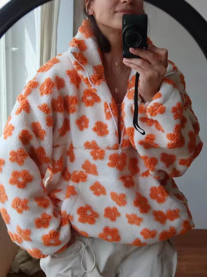 Bloemenprint | Fleece Pullover | Dames | Flora