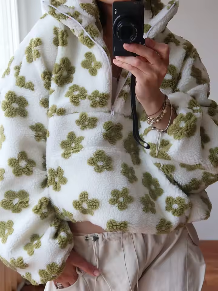 Bloemenprint | Fleece Pullover | Dames | Flora