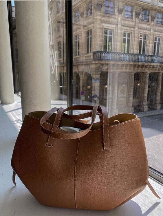 Cassia | Leren vintage tote bag
