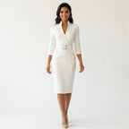 Lange mouwen | Wikkeljurk | Dames | Sienna