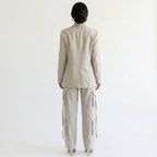 Lanae - Dames wide-leg cargo broek met flapzakken tweedelig set