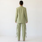 Lanae - Dames wide-leg cargo broek met flapzakken tweedelig set