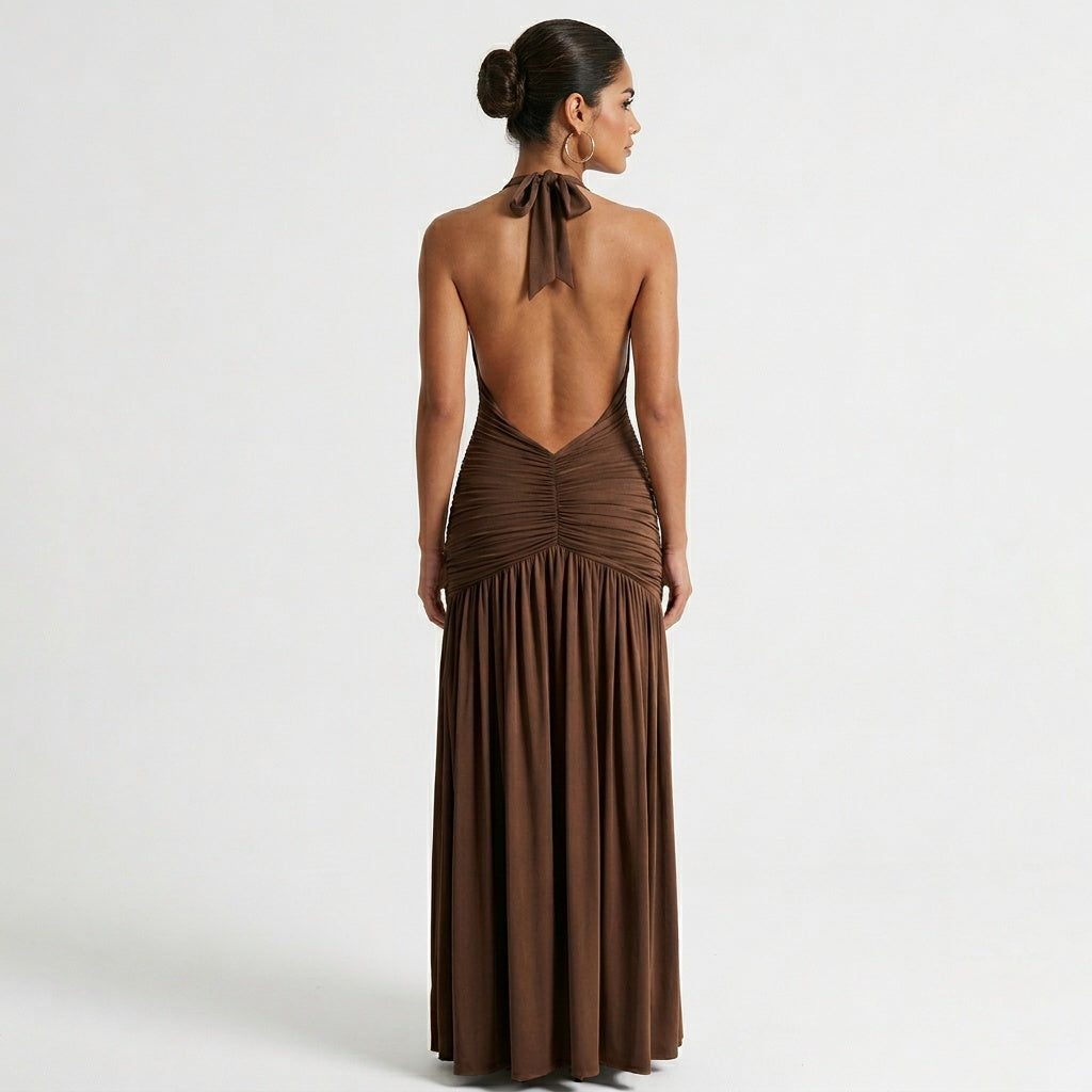 Halter-maxi | Jurk | Dames | Elara