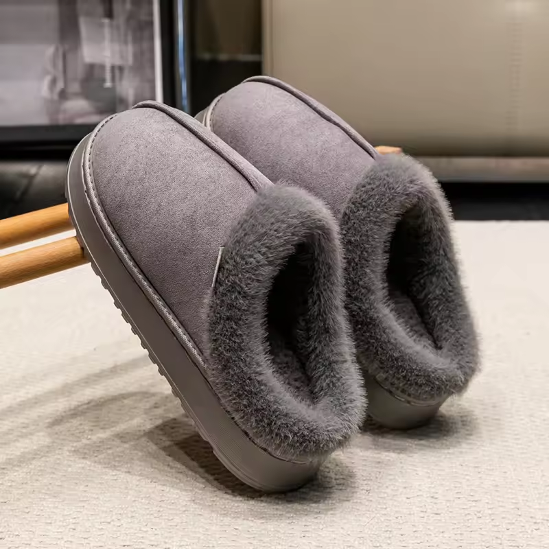 Simmie - Volwassenen Pluche imitatiebont voering Pantoffels