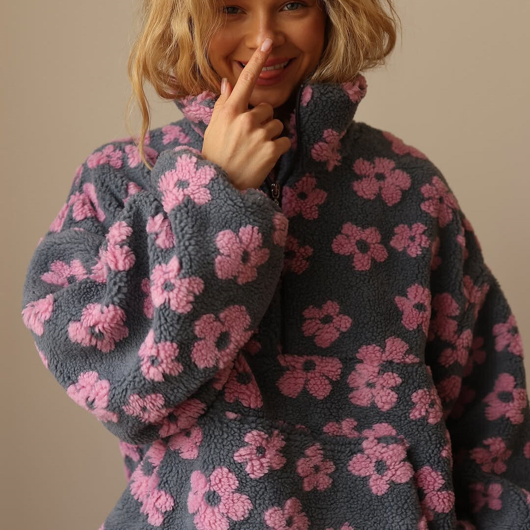 Bloemenprint | Fleece Pullover | Dames | Flora