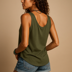 Mardell - Dames Mouwloze Top met Houtlook Knopen